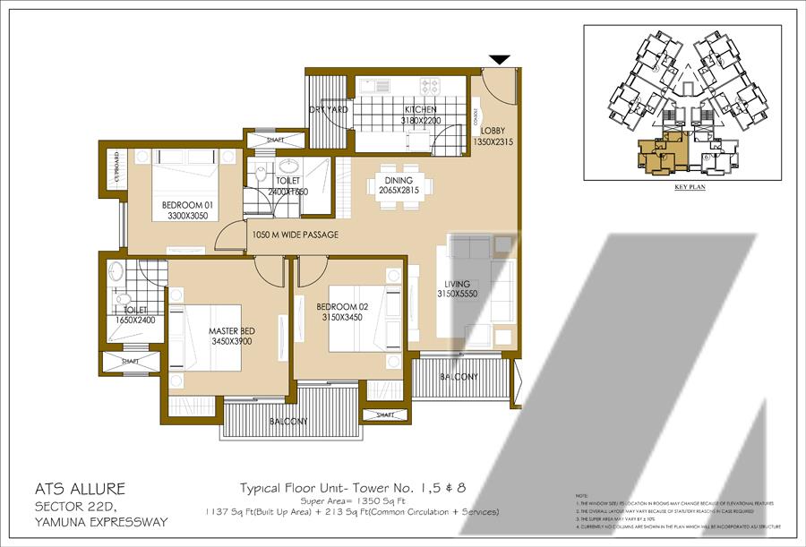 3 BHK Floor Plan
