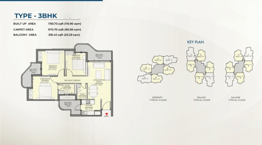 2 BHK Floor Plan