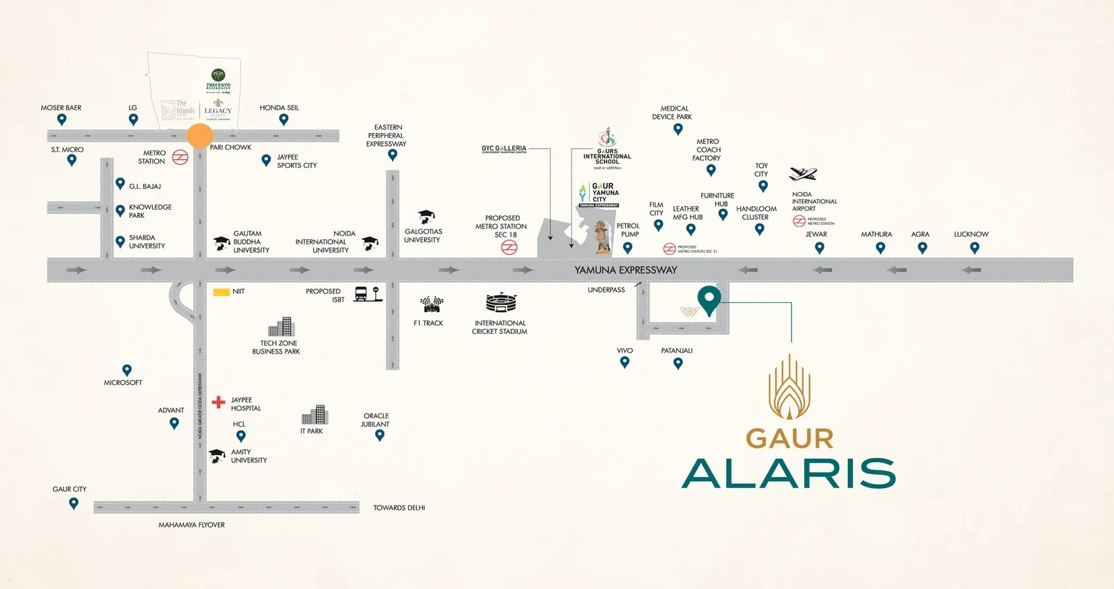 Gaur Alaris Location Advantages Image