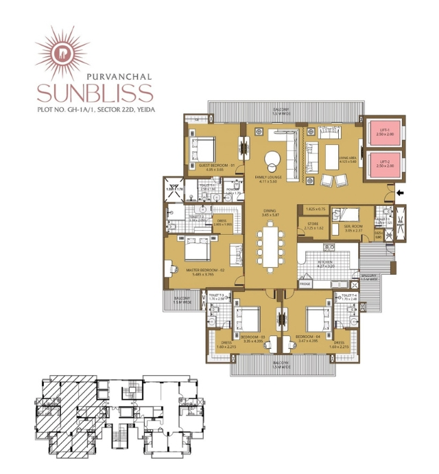 4 BHK Floor Plan