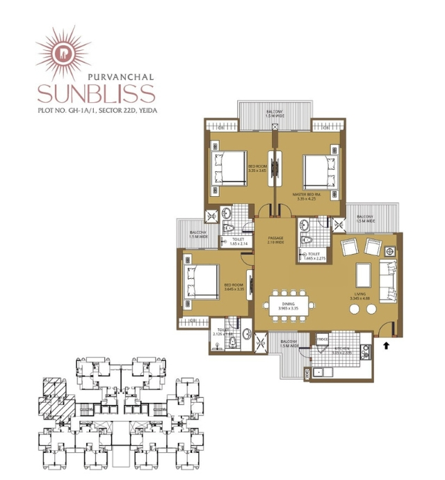 3 BHK Floor Plan